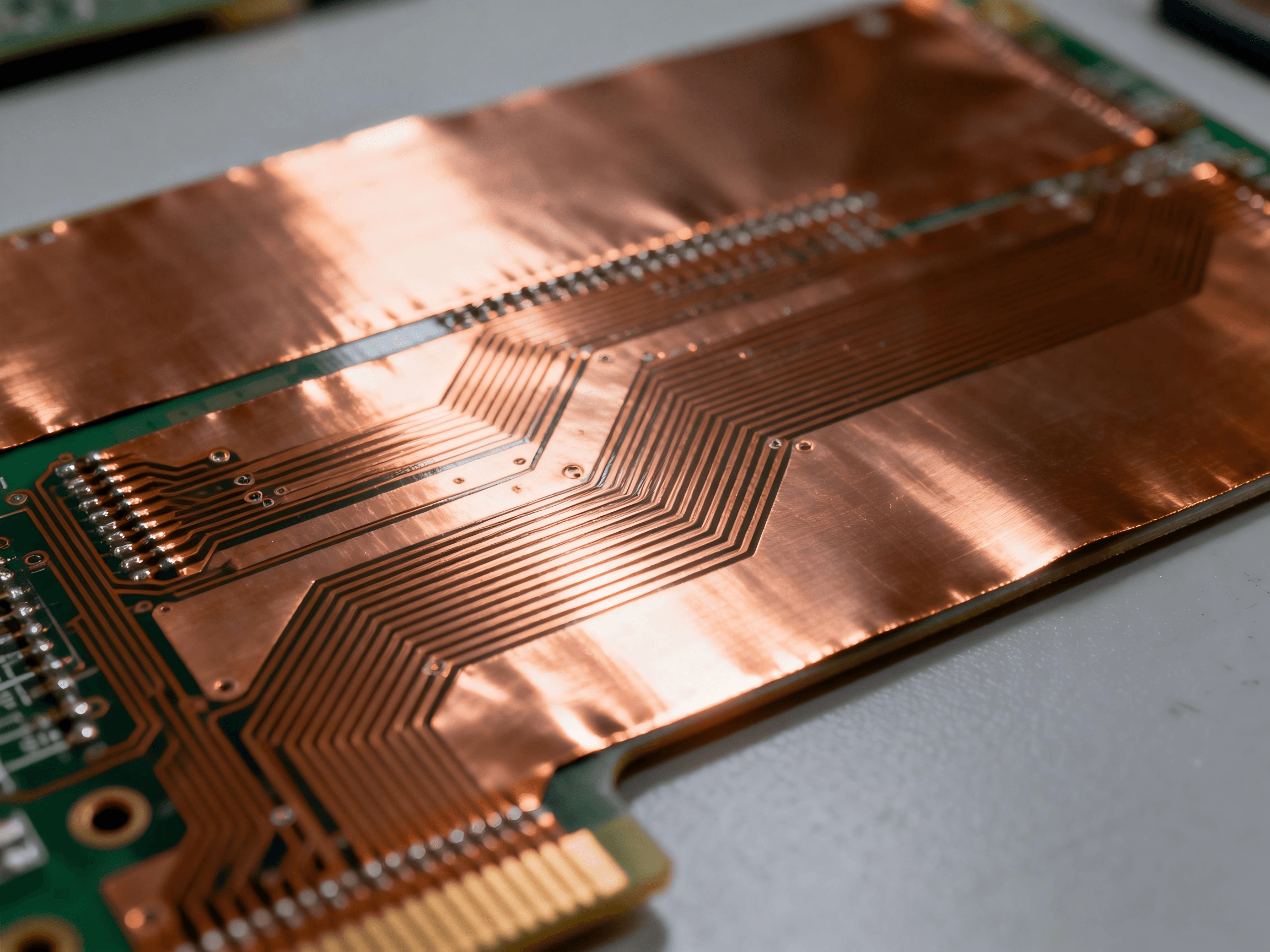 Copper foil on flexible circuit boards